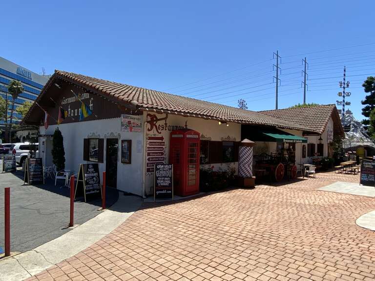 A German restaurant and market in Old World Village in Huntington Beach, California.