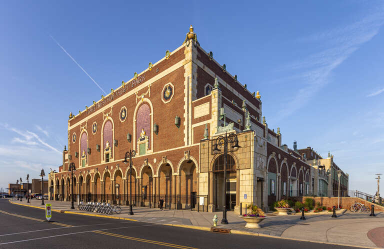 The Paramount Theater and the Asbury Park Convention Hall, Asbury Park, New Jersey, USA