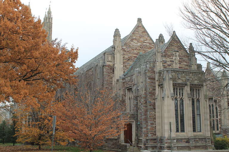 Princeton, Rockefeller College, corner of Madison Hall