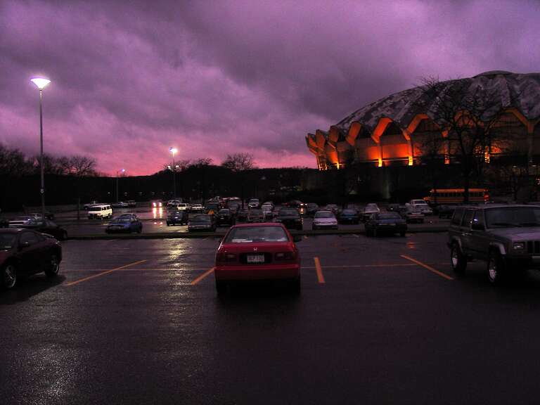 I liked the color of the sky one night as I was walking back to my car near the WVU Coliseum
