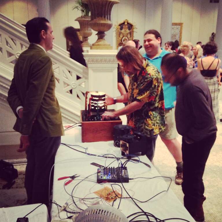 Quintron demonstrates the Drum Buddy, New Orleans Museum of Art