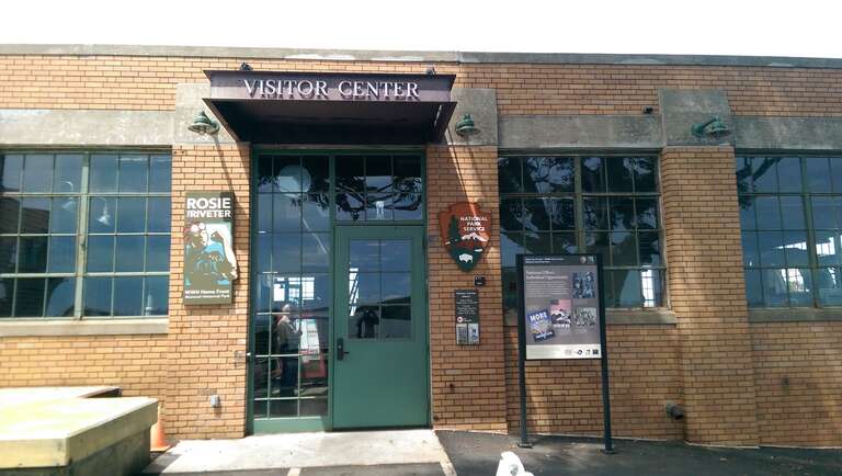 The entrance to the Rosie the Riveter National Historic Park visitor center in Richmond, California. Photo by Jim Heaphy.