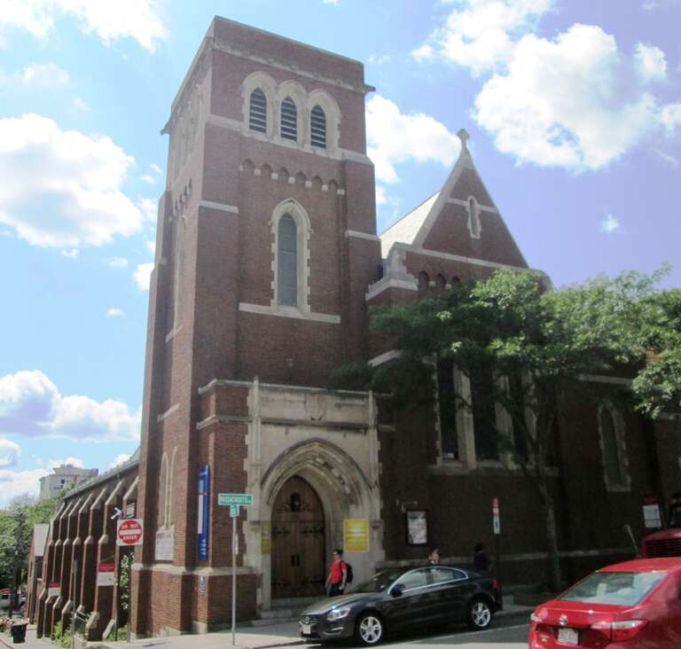 St. Peter's Episcopal Church, located at 838 Massachusetts Avenue at the corner of Sellers Street in Central Square of Cambridge, Massachusetts, was founded in 1842.  The current church, the congregation's second, was built in 1866-67 and consecrated