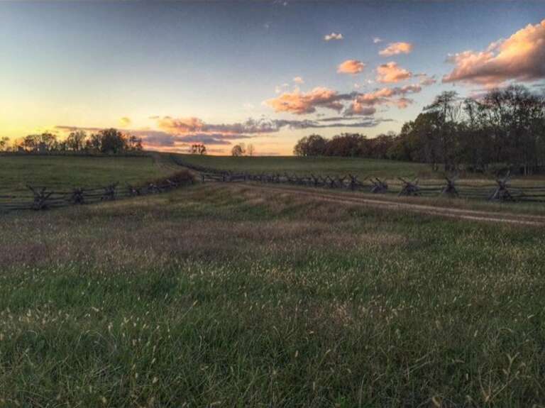 A little less green, a little more subdued. No matter the season, the sunset at Schoolhouse Ridge South Battlefield is worth taking in. (NPS Photo/Cook) ~ahc