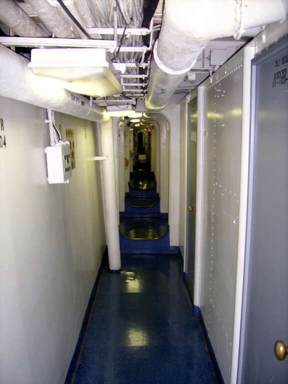 In the bowels of the USS New Jersey
