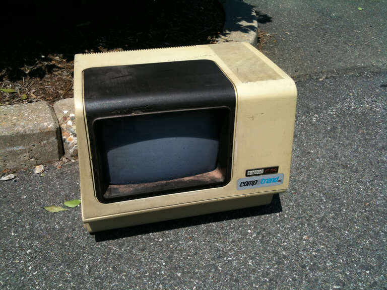 Item on display at the MIT Flea Market, held monthly from April to October on the MIT campus.