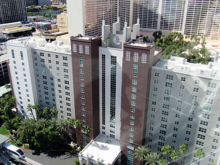 The Flamingo  from the High Roller Ferris wheel in Las Vegas, Nevada.