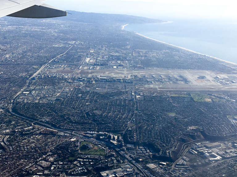 View of California from Flight AA155, travelling from San Francisco to Los Angeles.