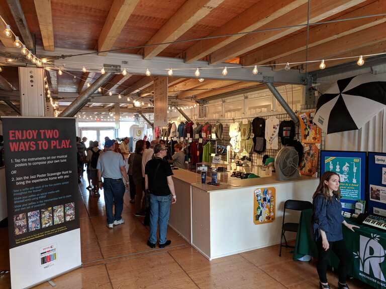 Festival store on Jazz Street at the 2018 en:Rochester International Jazz Festival.
