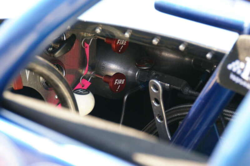 Racing car prepared for the Bonneville Salt Flats speeding track in Wendover, Utah, USA