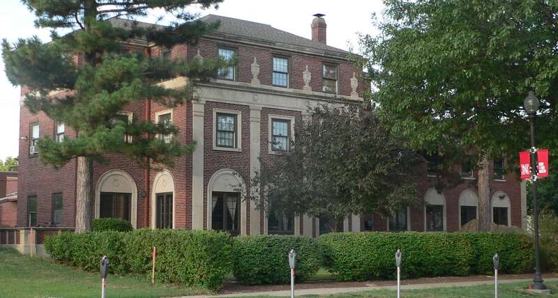 Beta Theta Pi fraternity house at University of Nebraska-Lincoln; located at 1515 R Street in Lincoln, Nebraska.  View is from the northeast.