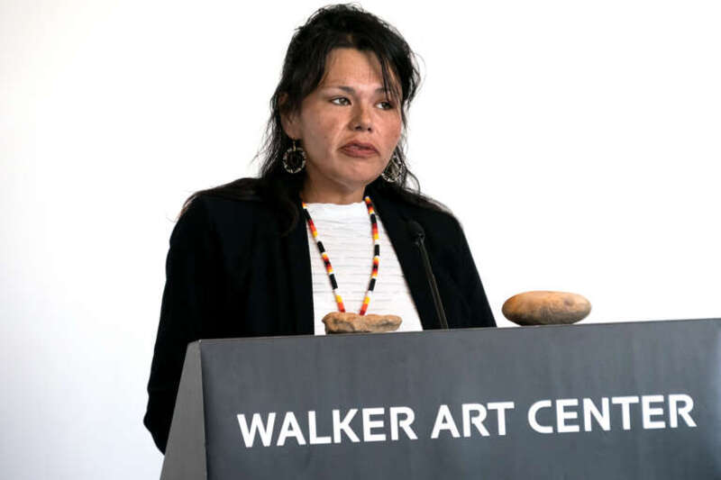 Cheyanne St. John read the following statement on behalf of the four Minnesota Dakota communities. It addressed the Minneapolis Park &amp;amp; Recreation Board and The Walker Arts Center:
&quot;As elected leaders and representatives of Minnesota’s Board