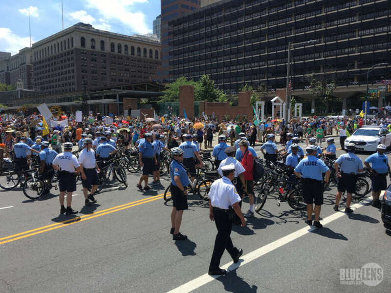 One of many photos that I took at the Clean Energy March in Philadelphia on July 24, 2016. It was extremely hot that day, but I heard informally that over 7k people showed up! - Mark Dixon www.lens.blue .
