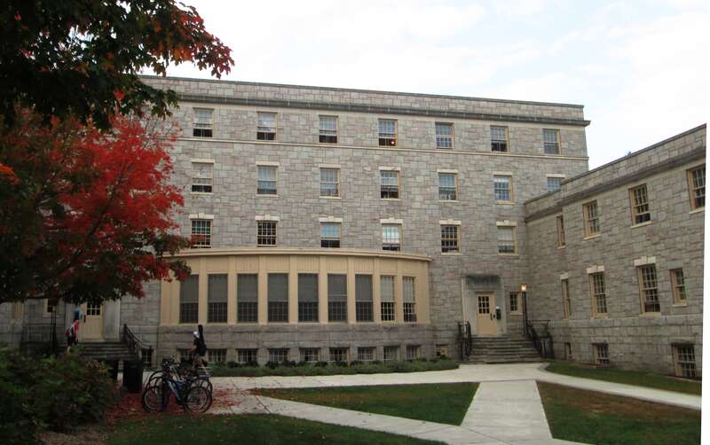 Smith (left) and Burdick (left) Houses on the campus of Connecticut College, New London, Connecticut.