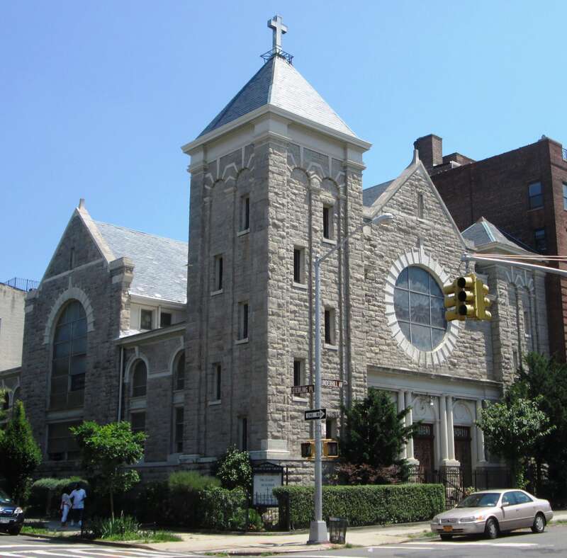The Duryea Presbyterian Church at 185 Underhill Avenue on the corner of Sterling Place in the Prospect Heights neighborhood of Brooklyn, New York City, was built in 1905 and was designed by W. O. Weaver &amp;amp; Son. (Source: AIA Guide to NYC (5th ed.))