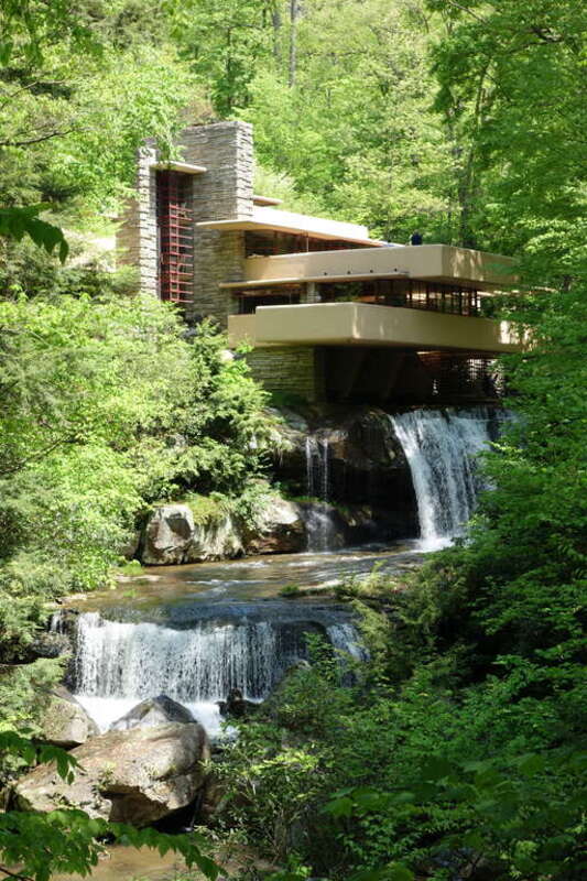 Fallingwater (Kaufmann Residence) by Frank Lloyd Wright. Photography of the exterior was permitted without restriction.