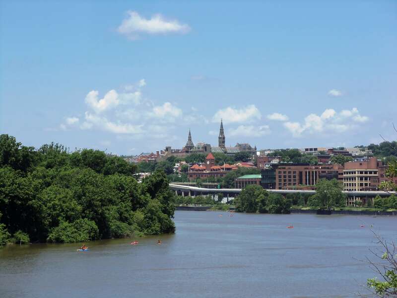 Georgetown, Washington, D.C. from the Kennedy Center River Terrace.