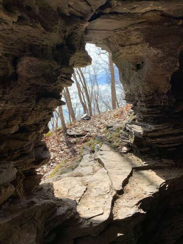 This is an image of an arch located at Gillette Castle.