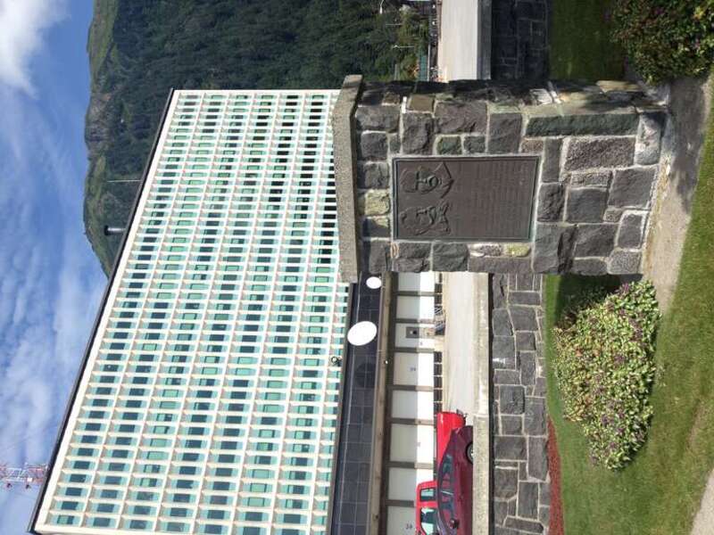 Gold Prospectors: Richard T. Harris and Joseph Juneau, city founders plaque next to the Juneau Federal Building - Southeast Alaska.