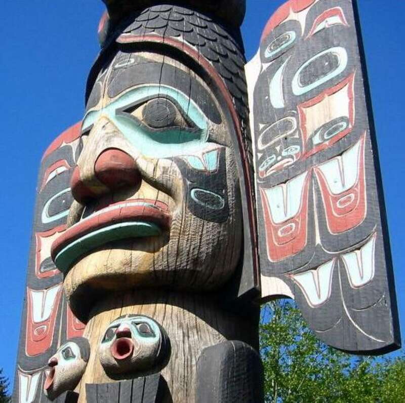 Ketchikan, Alaska. Native American totem poleTotem pole