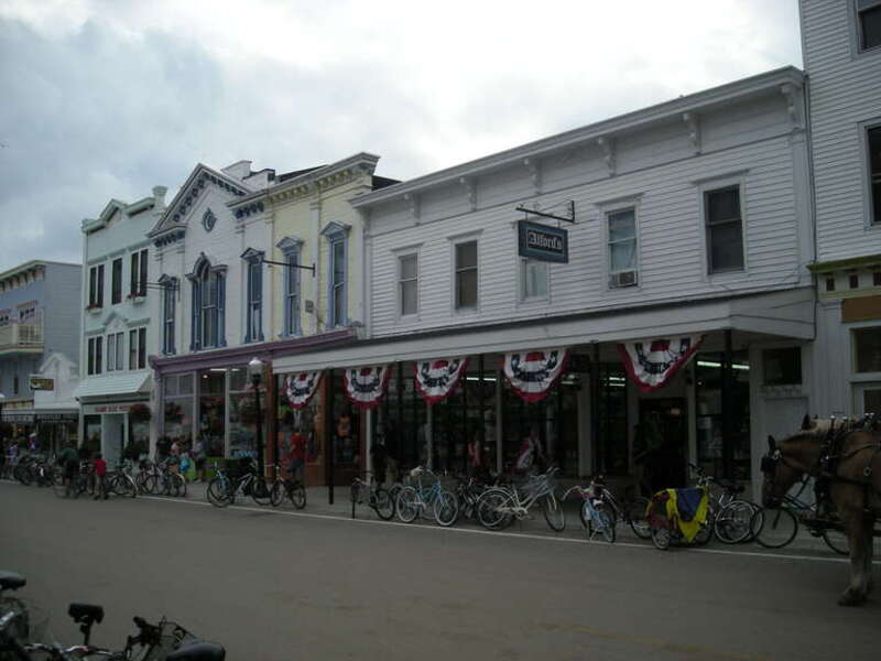 Main Street on Mackinac Island, Michigan (United States).
