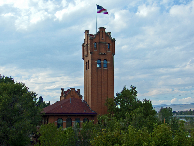 Milwaukee Depot in Missoula, Montana.
The tracks of the Chicago, Milwaukee, St. Paul and Pacific Railway were laid across Montana between 1907 and 1909. Completion of this final transcontinental line and the fierce competition it generated renewed