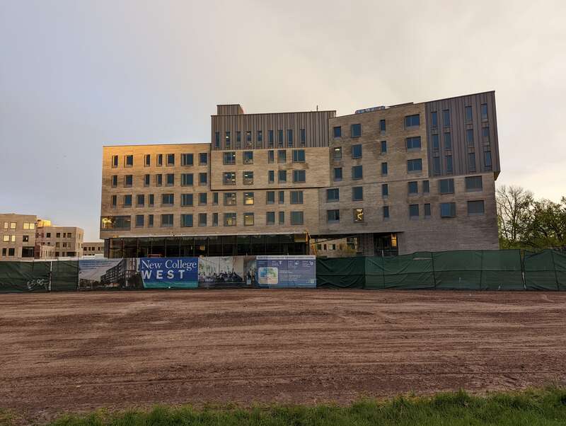 New College West, Princeton University, near completion on 8 May 2022