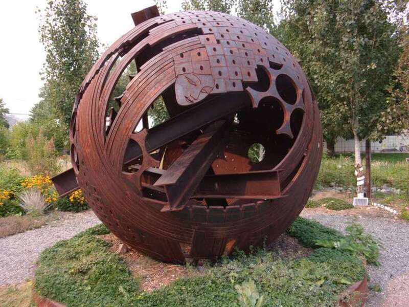 One of many sculptures on the grounds of Twisp Works