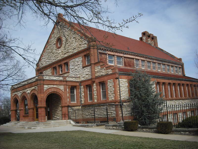 Spooner Hall, on University of Kansas campus in Lawrence, Kansas.  On NRHP.