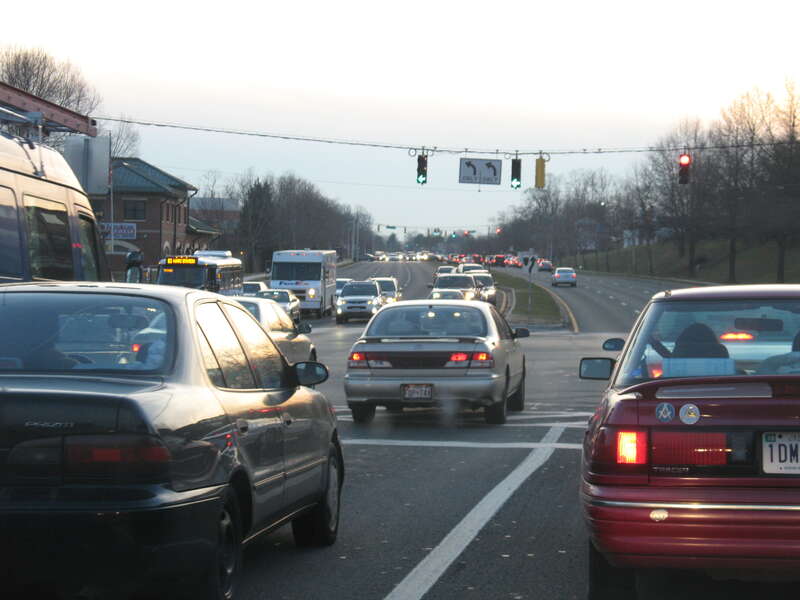 The intersection of Maryland Route 118 at Middlebrook Road in Germantown, Montgomery County, Maryland, Maryland, in January 2008.