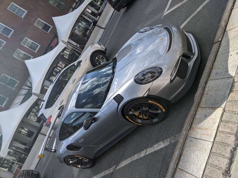2016 Porsche 991 GT3 RS on Main Street in downtown Hanover, New Hampshire.