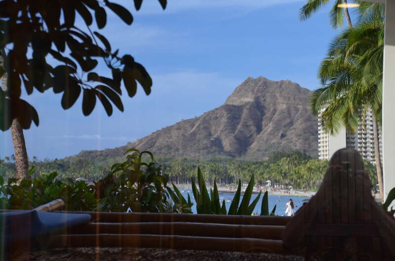 Duke's window with Diamond Head