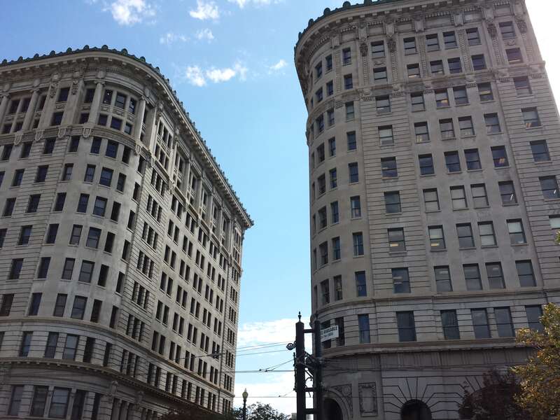 Picture of Exchange Place buildings in that area of Salt Lake City, Utah