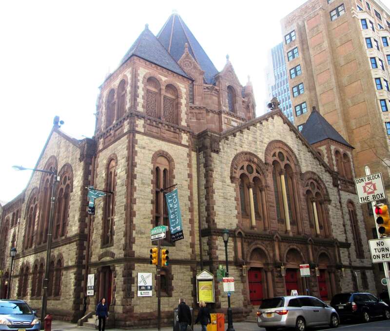 The First Baptist Church of Philadelphia, located at 123 South 17th Street at Sansom Street in the Center City neighborhood, was built in 1898-99 and was designed by Edgar Seeler in the Romanesque Revival style.  The congregation was founded in 1698,
