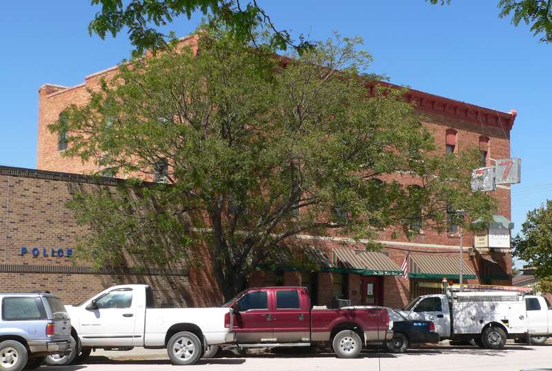 Hotel Chadron in Chadron, Nebraska; seen from the southeast.  The Italianate building was constructed in 1890.  It is listed in the National Register of Historic Places.