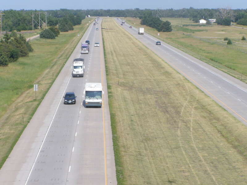 Interstate 80 westbound lands at the Great Platte River Road Archway Monument in Kearney, Neb.