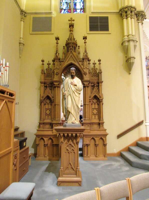 The St. Joseph shrine in St. Raphael's Cathedral in Dubuque, Iowa.