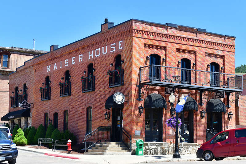 Kaiser House, on Broadway Street in Philipsburg, Montana, USA. The hotel was built 1881 by the founder of Philipsburg Water Company, Michael Kaiser.