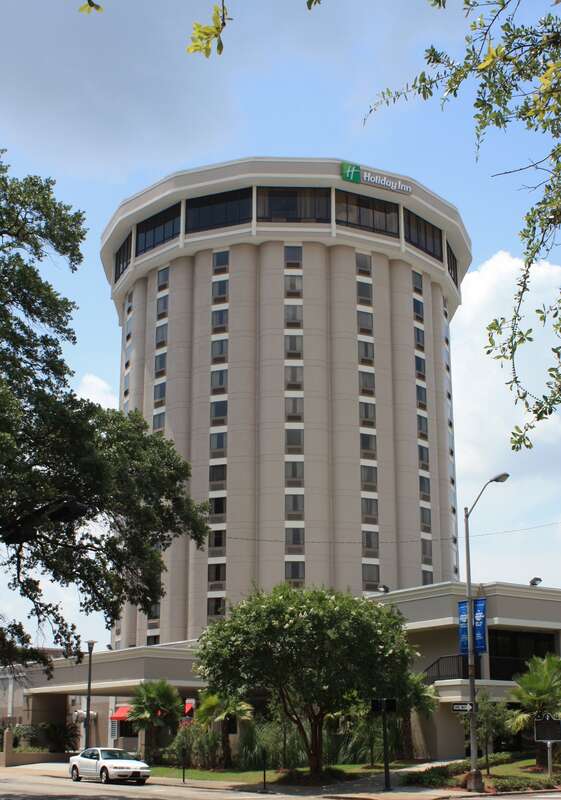 The Lafayette Plaza Hotel (now Holiday Inn) at 301 Government Street in Mobile, Alabama.