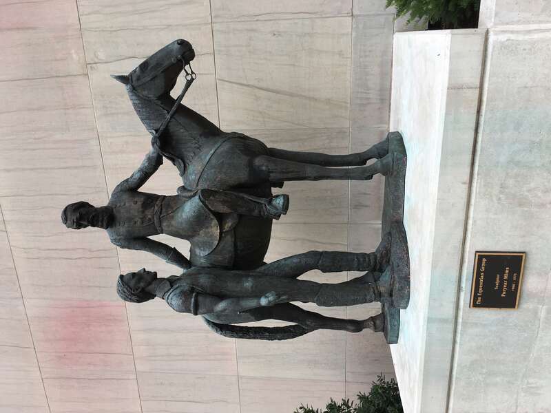Cleaned red paint stains are visible behind this Confederate statue in Nashville amid the George Floyd protests