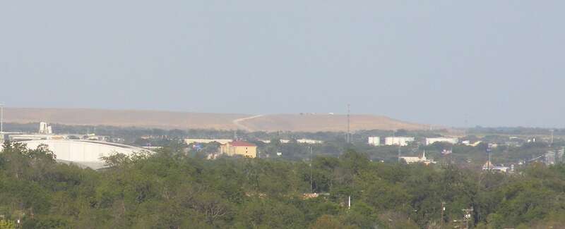 Old San Antonio Landfill view from the Marriott River Center