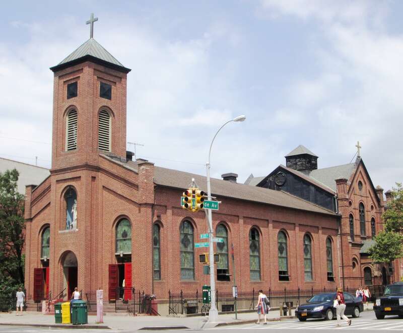 The Church of St. Joseph of the Holy Family is a Roman Catholic parish church of the Roman Catholic Archdiocese of New York, located at 401 West 125th Street at Morningside Avenue in the Harlem neighborhood of Manhattan, New York City. It is the
