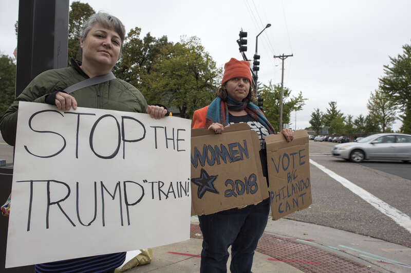 St. Paul, Minnesota
October 7, 2018
The &quot;Stand on Every Corner&quot; events are nationwide protests against Republican President Donald Trump. The protests started with a protest on June 20 by Bryce Tache in Minneapolis. Protests have continued daily