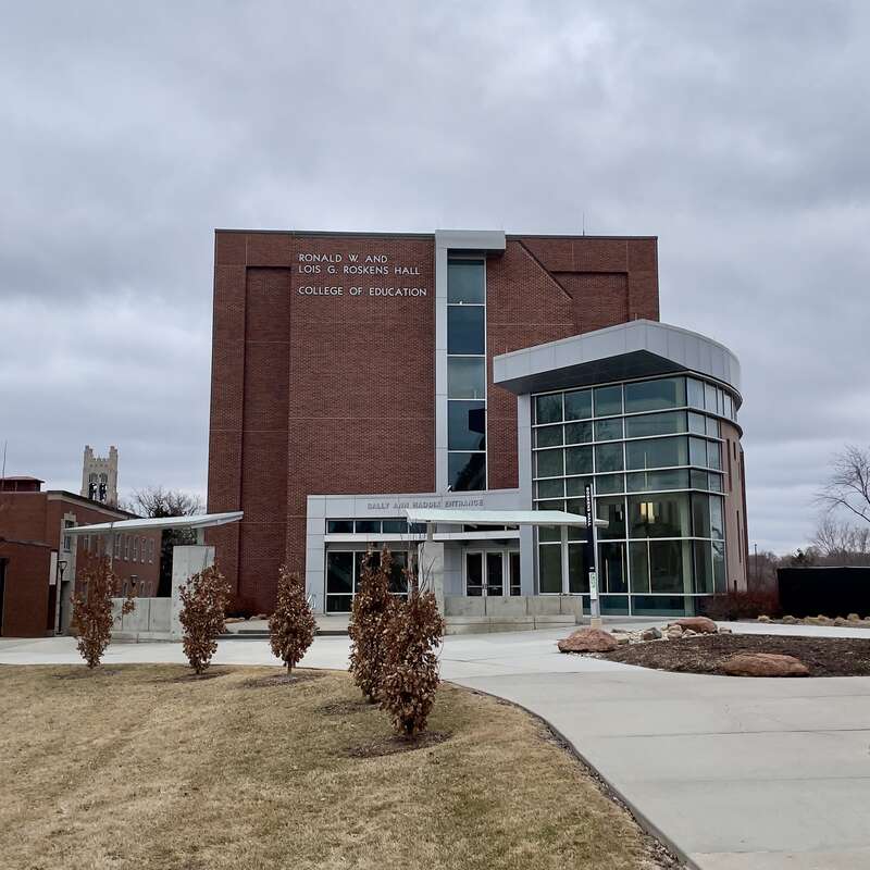 The Ronald W. and Lois G. Roskens hall at the University of Nebraska Omaha.