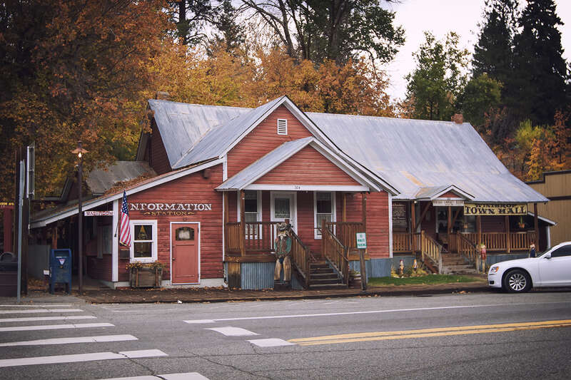 Town Hall, Winthrop, Washington, USA.