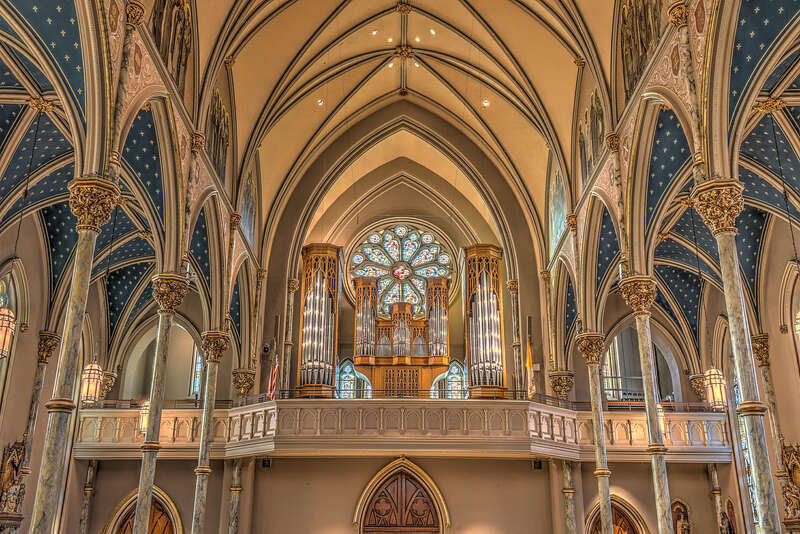 rear nave and organ loft