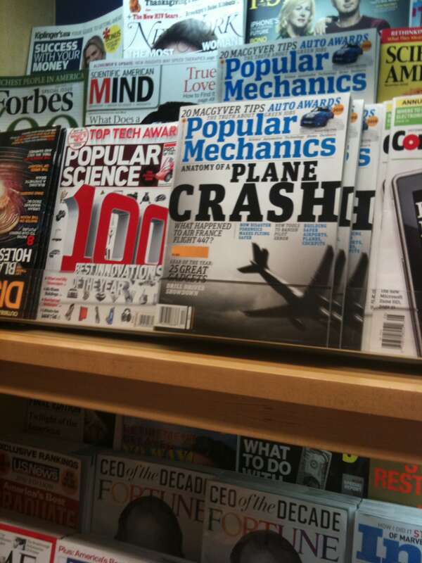 Shopping for a magazine in PDX departures.