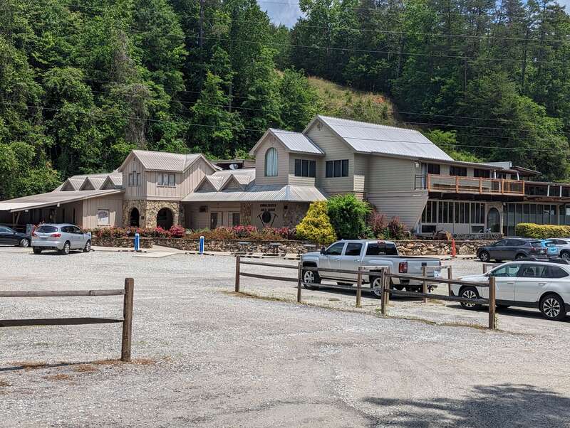 External view of the Consolidated Gold Mine building in Dahlonega, Georgia, USA