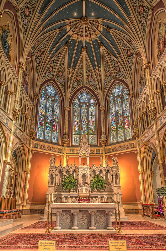 pulpit and communion table