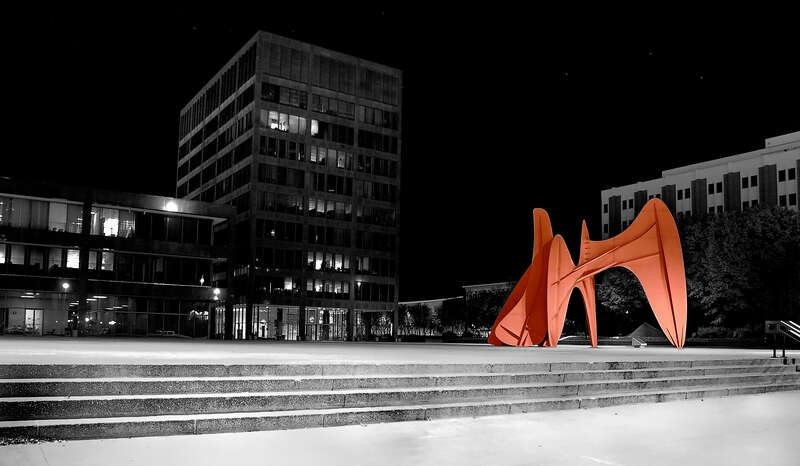 The Big Red Thing Project
In 1969, the citizens of Grand Rapids dedicated a gigantic red stabile by Alexander Calder as the heart of an ambitious urban renewal effort. Designed to announce a new, spirited civic center, the sculpture embodies notions